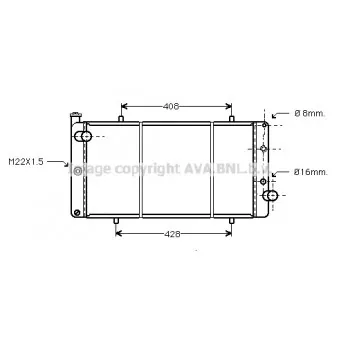 Radiateur, refroidissement du moteur AVA QUALITY COOLING PE2105