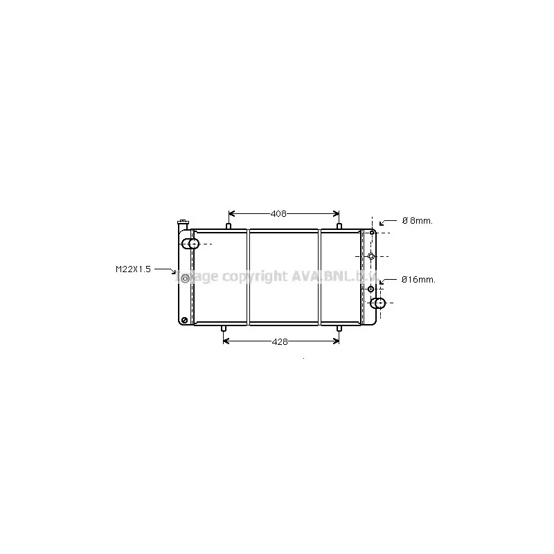 Radiateur, refroidissement du moteur AVA QUALITY COOLING PE2105