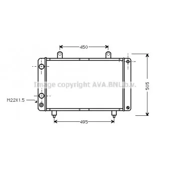 Radiateur, refroidissement du moteur AVA QUALITY COOLING PE2112