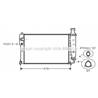 Radiateur, refroidissement du moteur AVA QUALITY COOLING PE2121
