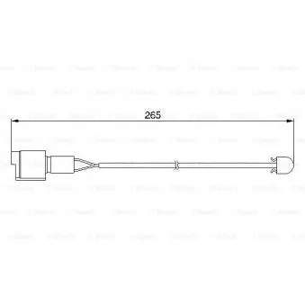 Contact d'avertissement, usure des plaquettes de frein BOSCH 1 987 474 904