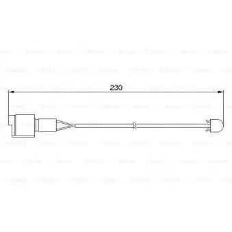 Contact d'avertissement, usure des plaquettes de frein BOSCH 1 987 474 910