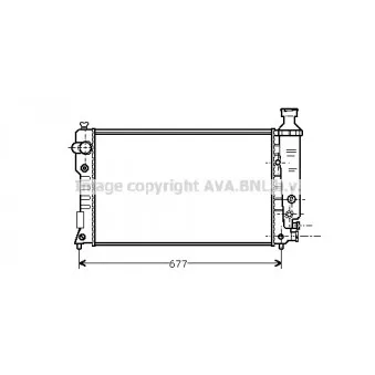 Radiateur, refroidissement du moteur AVA QUALITY COOLING PE2128