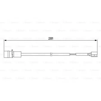 Contact d'avertissement, usure des plaquettes de frein BOSCH 1 987 474 924