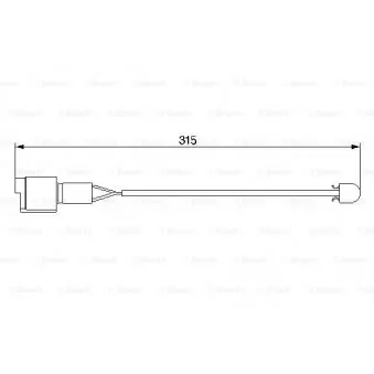 Contact d'avertissement, usure des plaquettes de frein BOSCH 1 987 474 951