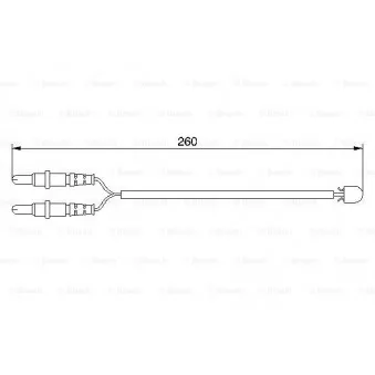Contact d'avertissement, usure des plaquettes de frein BOSCH 1 987 474 975