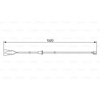 Contact d'avertissement, usure des plaquettes de frein BOSCH 1 987 474 980