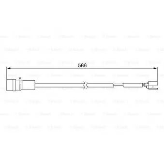 Contact d'avertissement, usure des plaquettes de frein BOSCH 1 987 474 985