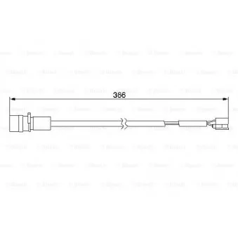 Contact d'avertissement, usure des plaquettes de frein BOSCH 1 987 474 986