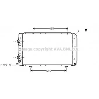 Radiateur, refroidissement du moteur AVA QUALITY COOLING PE2147