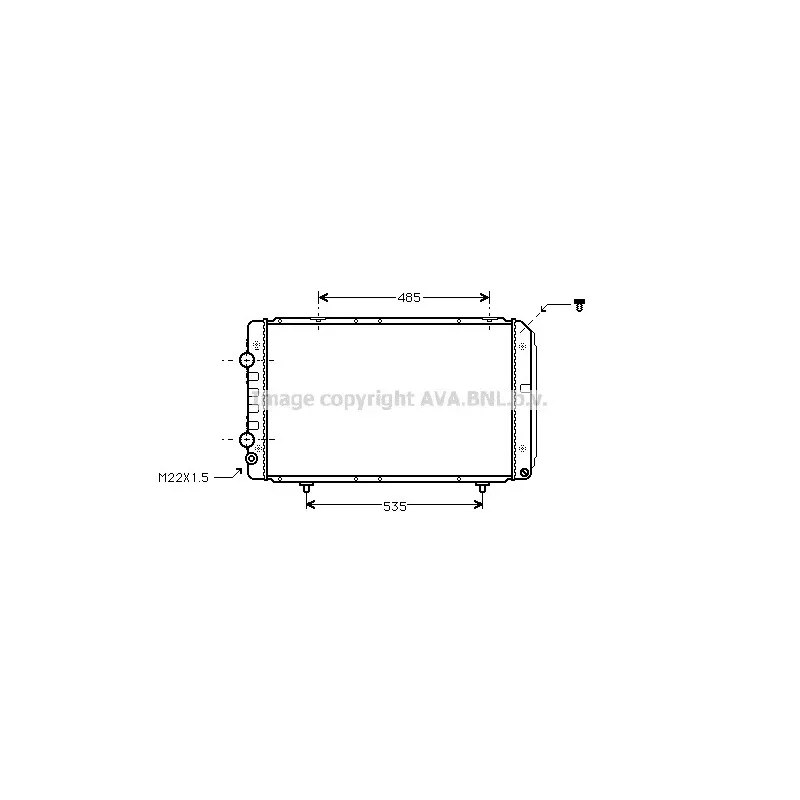 Radiateur, refroidissement du moteur AVA QUALITY COOLING PE2147