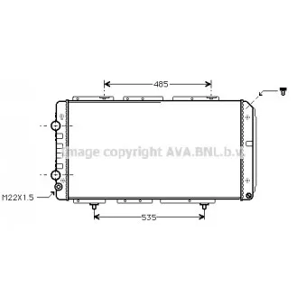 Radiateur, refroidissement du moteur AVA QUALITY COOLING PE2150