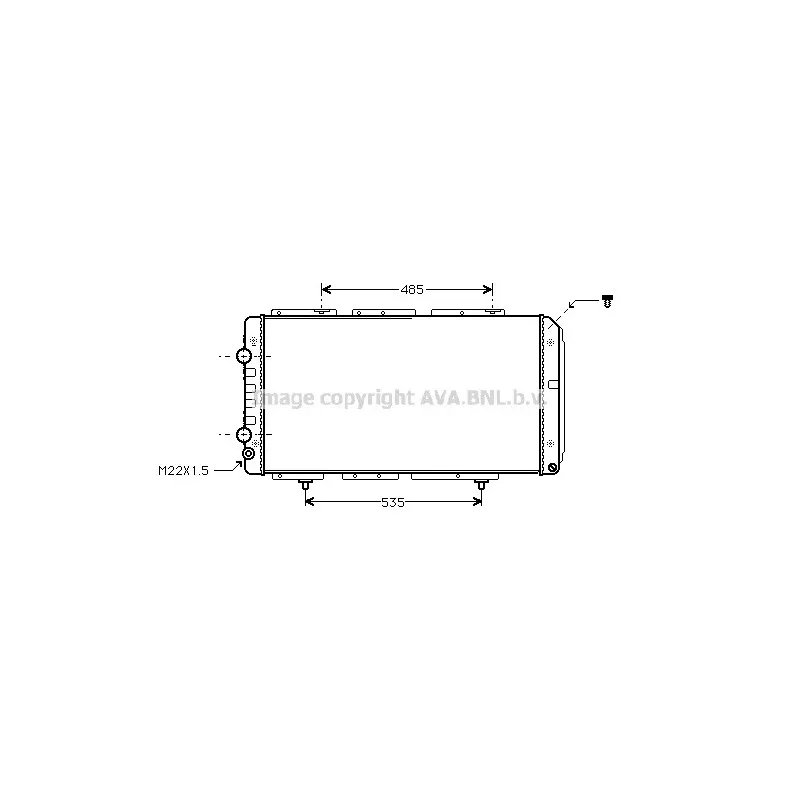 Radiateur, refroidissement du moteur AVA QUALITY COOLING PE2150