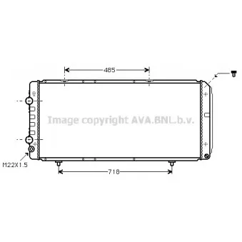 Radiateur, refroidissement du moteur AVA QUALITY COOLING PE2151