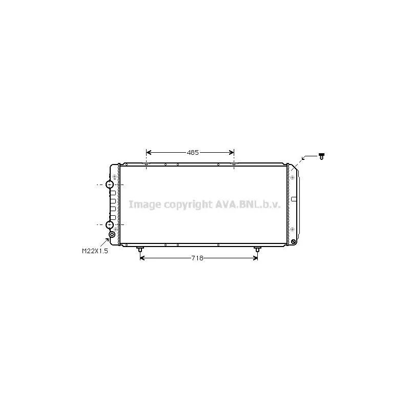Radiateur, refroidissement du moteur AVA QUALITY COOLING PE2151