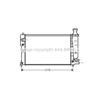 Radiateur, refroidissement du moteur AVA QUALITY COOLING PE2152