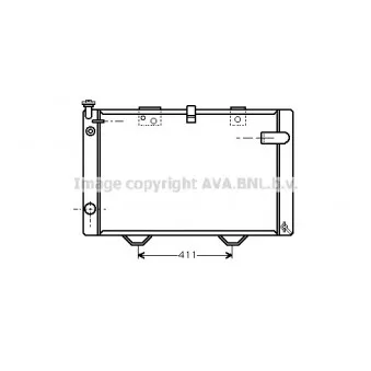Radiateur, refroidissement du moteur AVA QUALITY COOLING PE2175