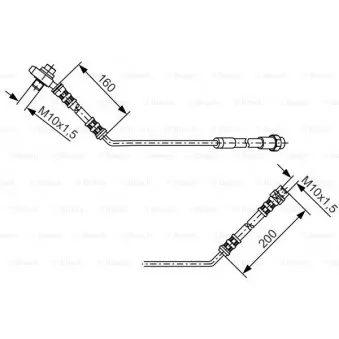 Flexible de frein BOSCH 1 987 476 054