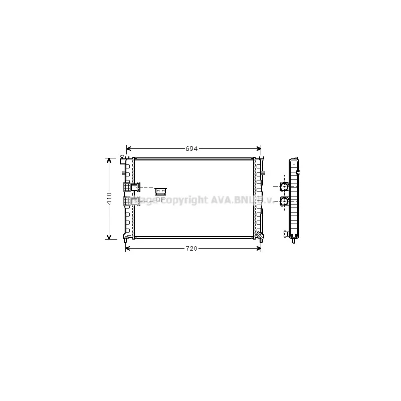 Radiateur, refroidissement du moteur AVA QUALITY COOLING PE2185