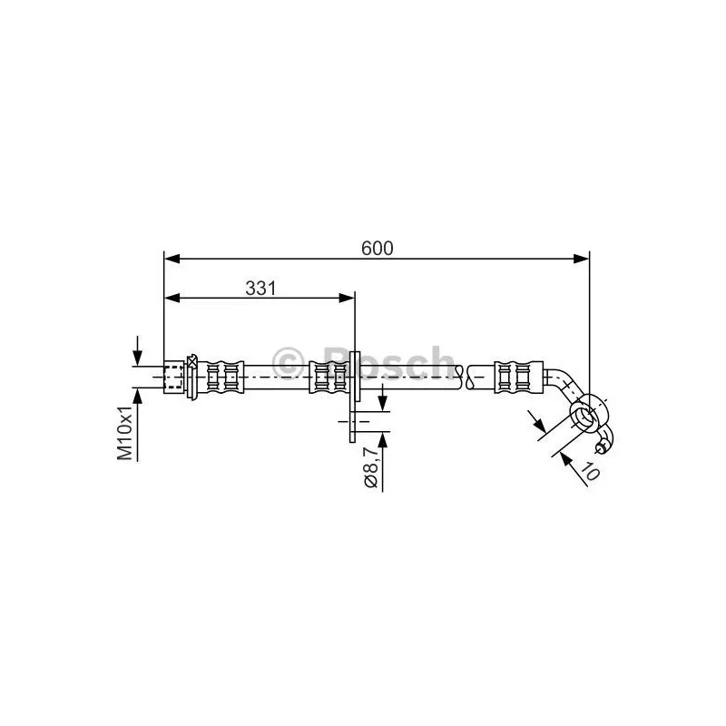 Flexible de frein BOSCH 1 987 476 108