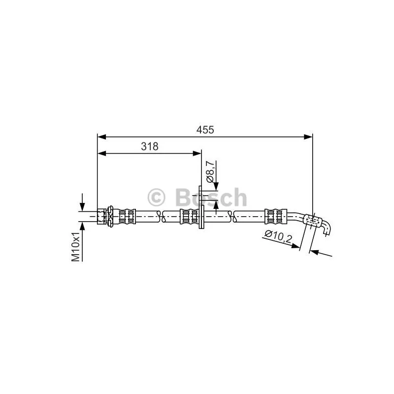 Flexible de frein BOSCH 1 987 476 255