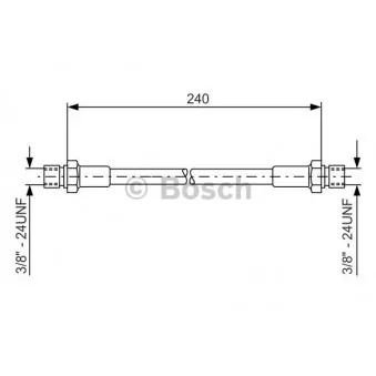 Flexible de frein BOSCH 1 987 476 288
