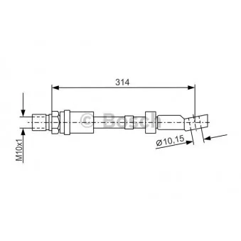 Flexible de frein BOSCH 1 987 476 408