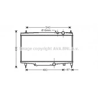 Radiateur, refroidissement du moteur AVA QUALITY COOLING