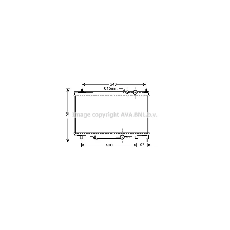 Radiateur, refroidissement du moteur AVA QUALITY COOLING PE2230