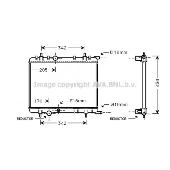 Radiateur, refroidissement du moteur AVA QUALITY COOLING
