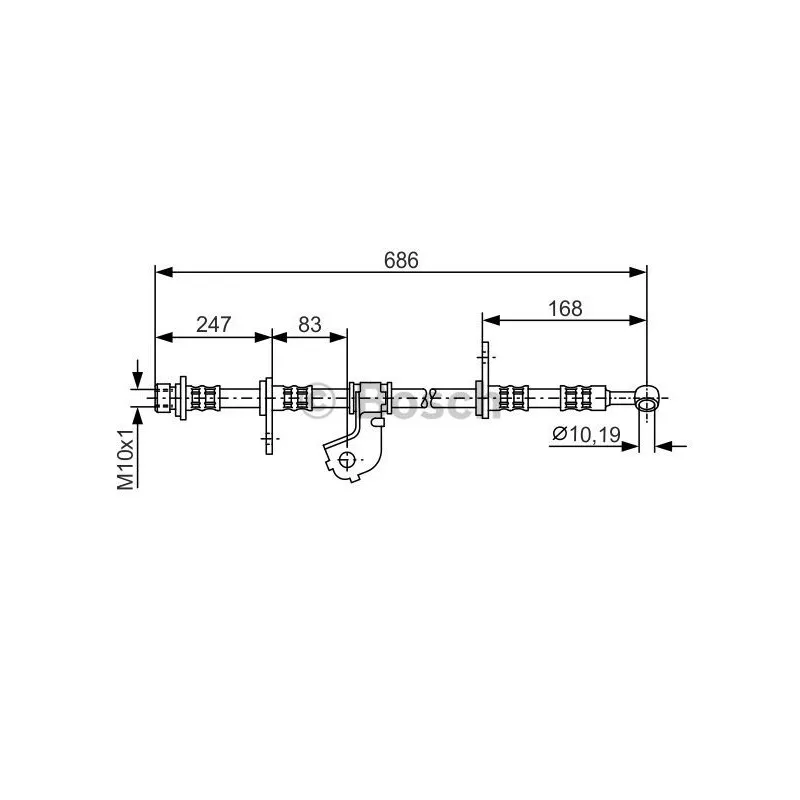 Flexible de frein BOSCH 1 987 476 734