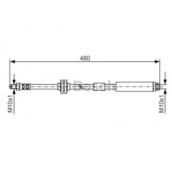 Flexible de frein BOSCH 1 987 476 824
