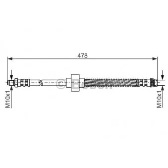 Flexible de frein BOSCH 1 987 476 868