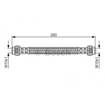 Flexible de frein BOSCH 1 987 476 869