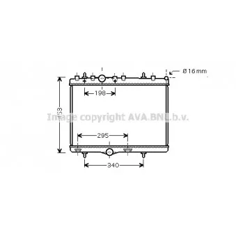 Radiateur, refroidissement du moteur AVA QUALITY COOLING PE2255