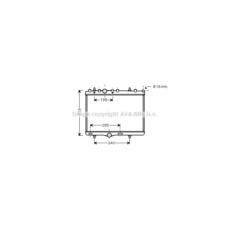 Radiateur, refroidissement du moteur AVA QUALITY COOLING PE2255