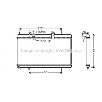 Radiateur, refroidissement du moteur AVA QUALITY COOLING PE2256