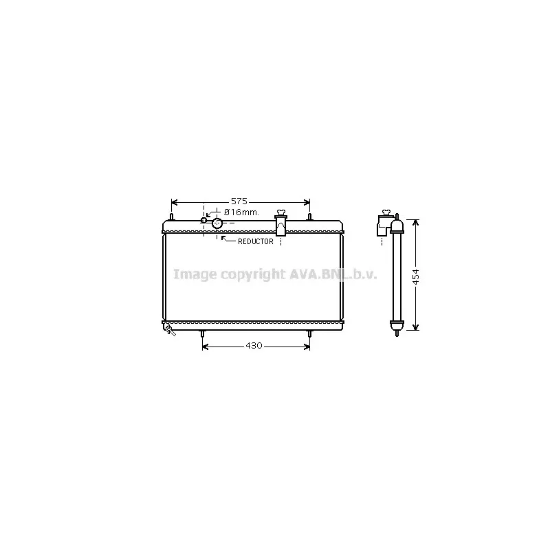 Radiateur, refroidissement du moteur AVA QUALITY COOLING PE2256
