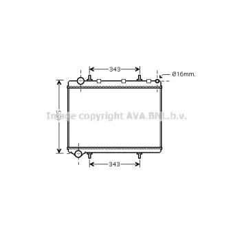 Radiateur, refroidissement du moteur AVA QUALITY COOLING PE2259