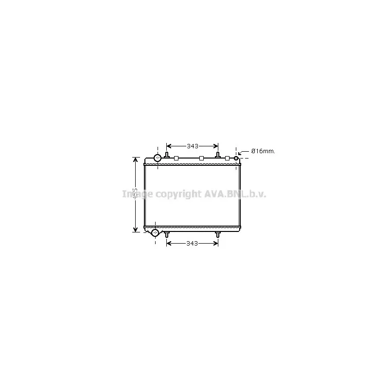 Radiateur, refroidissement du moteur AVA QUALITY COOLING PE2259