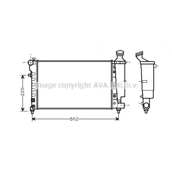 Radiateur, refroidissement du moteur AVA QUALITY COOLING PE2262