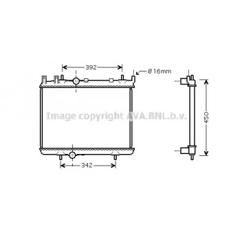 Radiateur, refroidissement du moteur AVA QUALITY COOLING PE2263