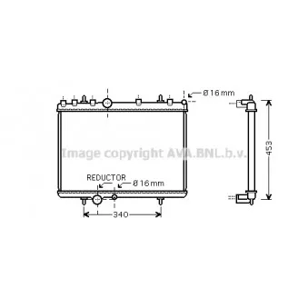 Radiateur, refroidissement du moteur AVA QUALITY COOLING PE2266