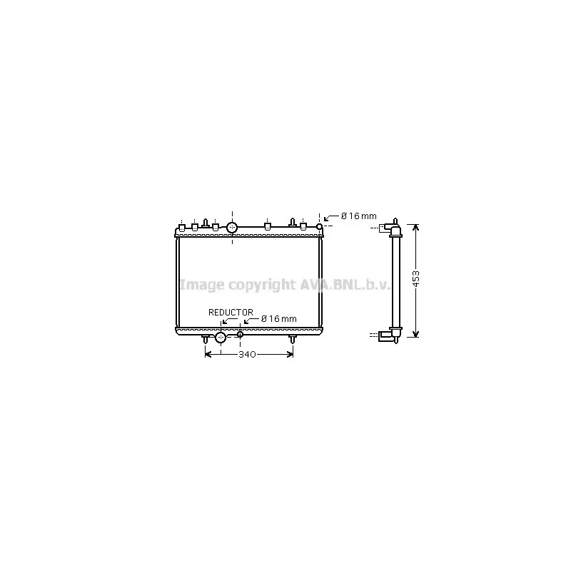 Radiateur, refroidissement du moteur AVA QUALITY COOLING PE2266