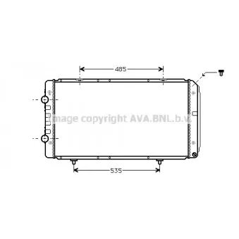 Radiateur, refroidissement du moteur AVA QUALITY COOLING PE2268