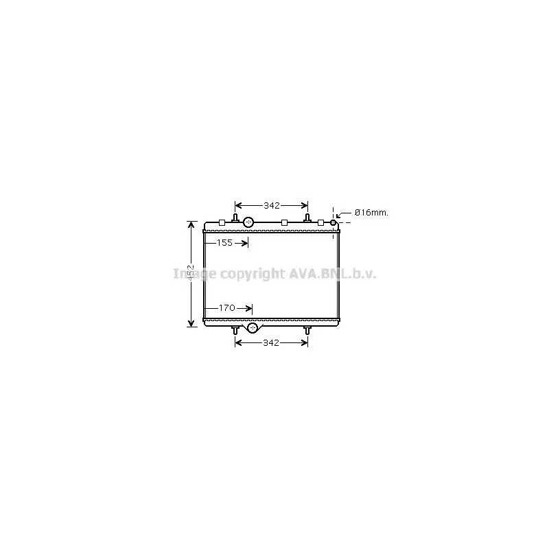 Radiateur, refroidissement du moteur AVA QUALITY COOLING PE2281