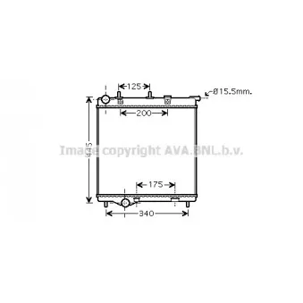 Radiateur, refroidissement du moteur AVA QUALITY COOLING PE2288