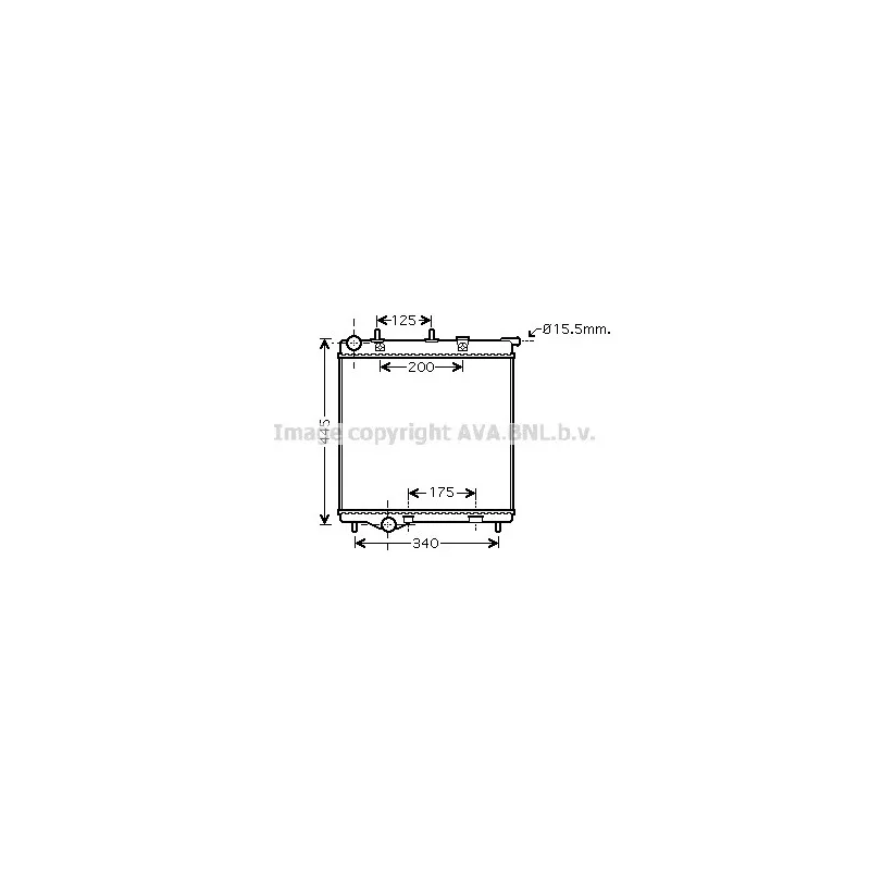 Radiateur, refroidissement du moteur AVA QUALITY COOLING PE2288