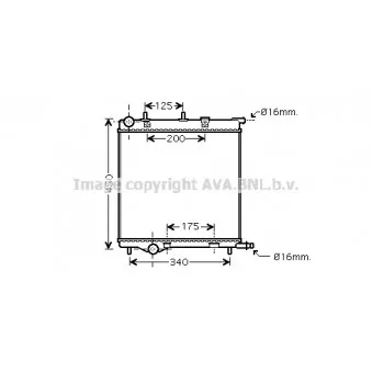 Radiateur, refroidissement du moteur AVA QUALITY COOLING PE2289