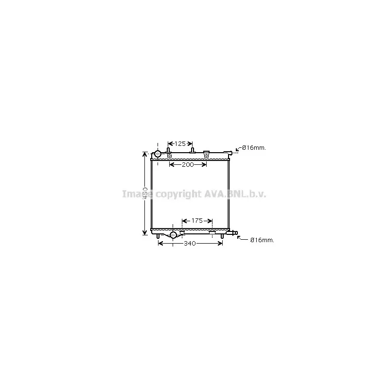 Radiateur, refroidissement du moteur AVA QUALITY COOLING PE2289
